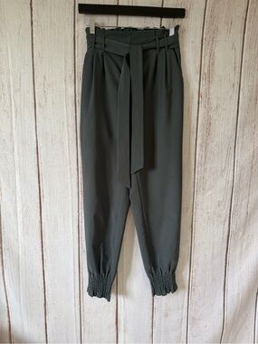 Grace Karin High Waisted Paperbag Waist Jogger Pants Size S